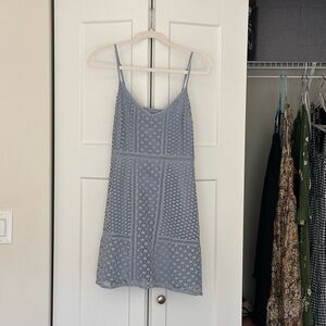 Abercrombie Light Blue Crochet Dress